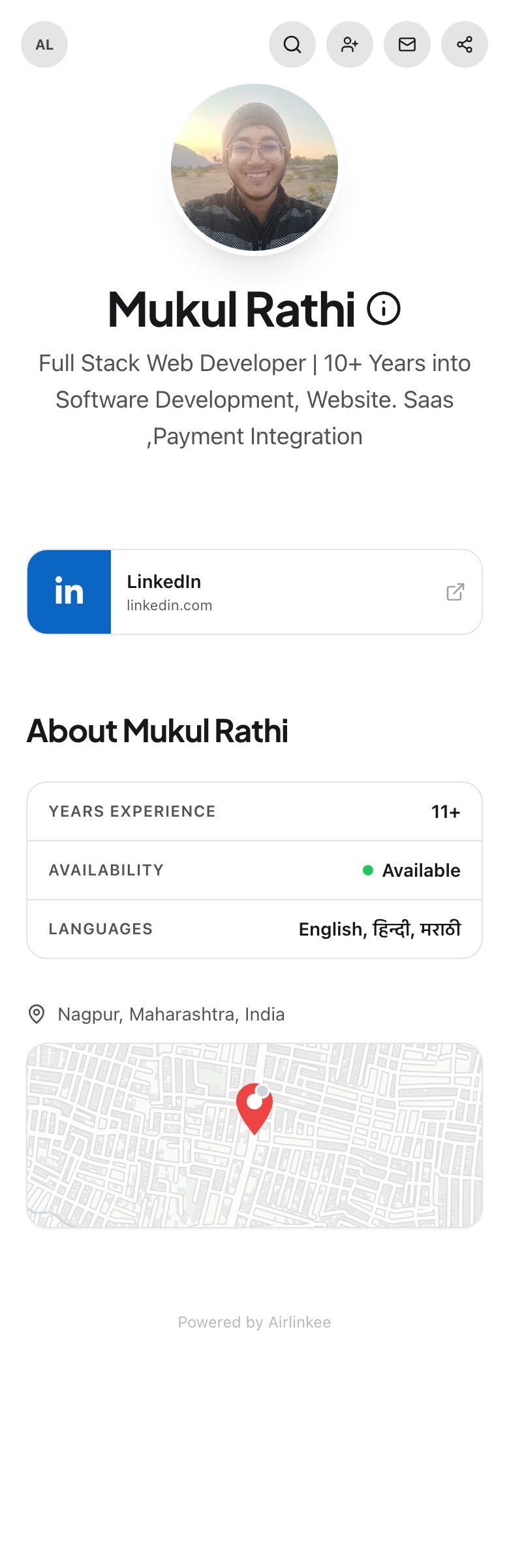 Mukul Rathi's profile preview