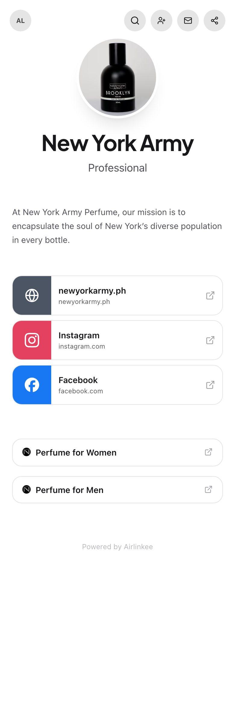 New York Army's profile preview