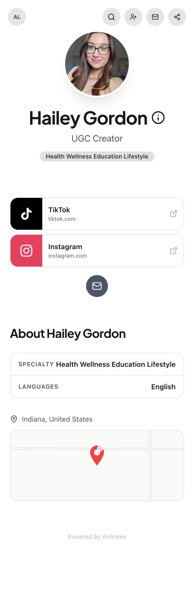 Hailey Gordon's profile preview